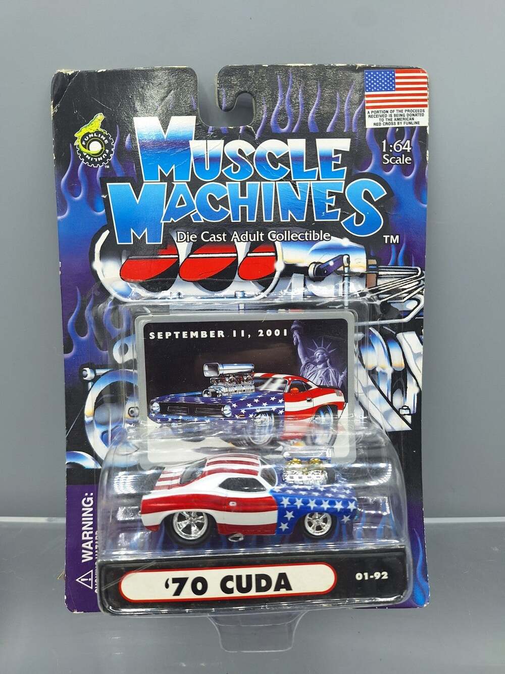 Funline~Muscle Machines~'70 CUDA~REMEMBERING SEPTEMBER 11~1:64 Scale~NIB